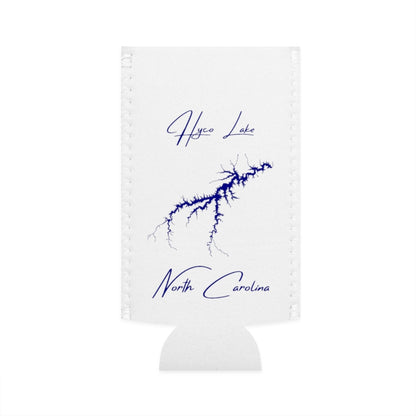 North  Carolina  Hyco  Lake  Slim  Can  Koozie  front  position  view  from  flat-front  white.webp