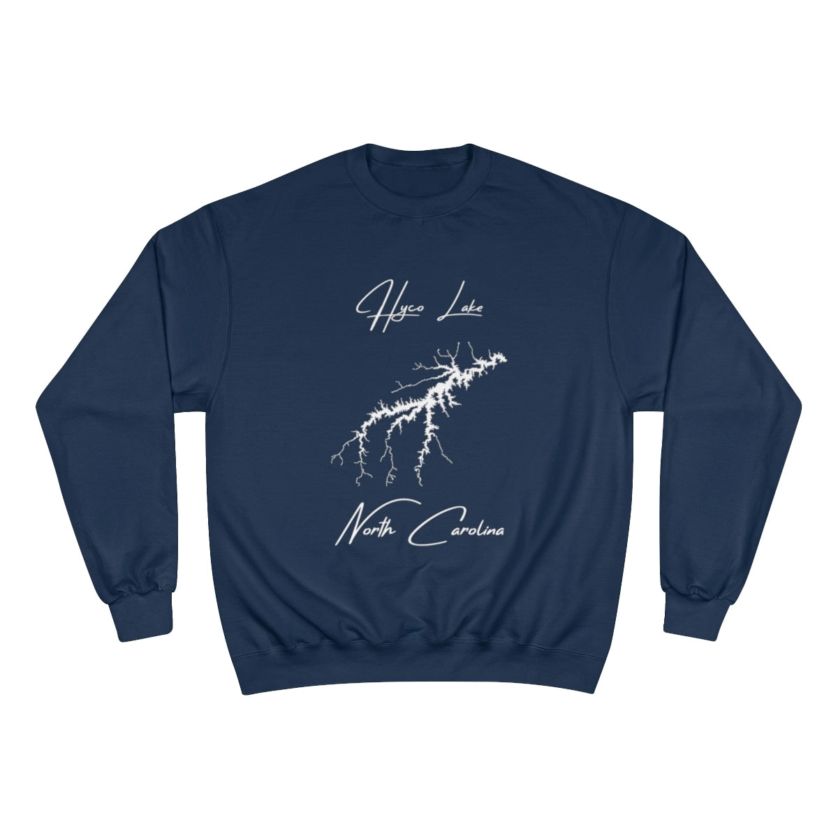 North  Carolina  Hyco  Lake  Sweatshirt  front  position  view  from  front  navy.webp