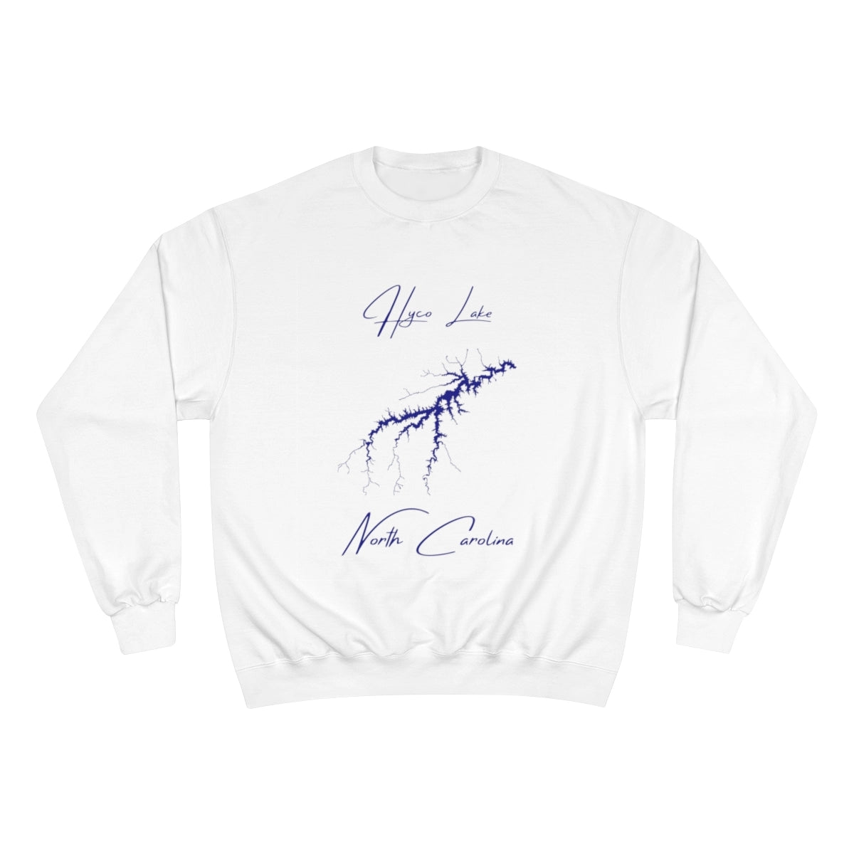 North  Carolina  Hyco  Lake  Sweatshirt  front  position  view  from  front  white.webp