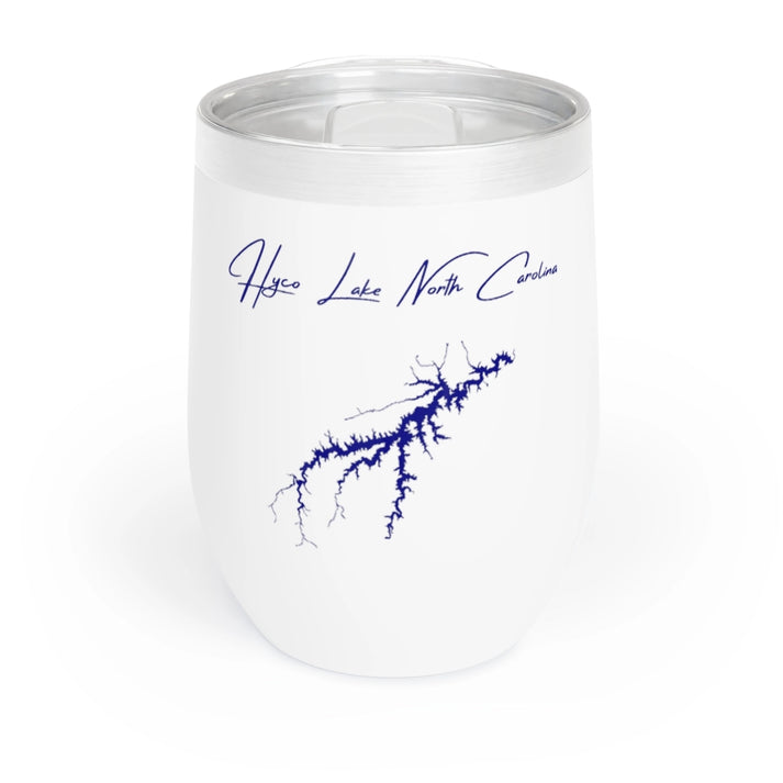 North  Carolina  Hyco  Lake  Wine  Tumbler  front  position  view  from  front  white.webp