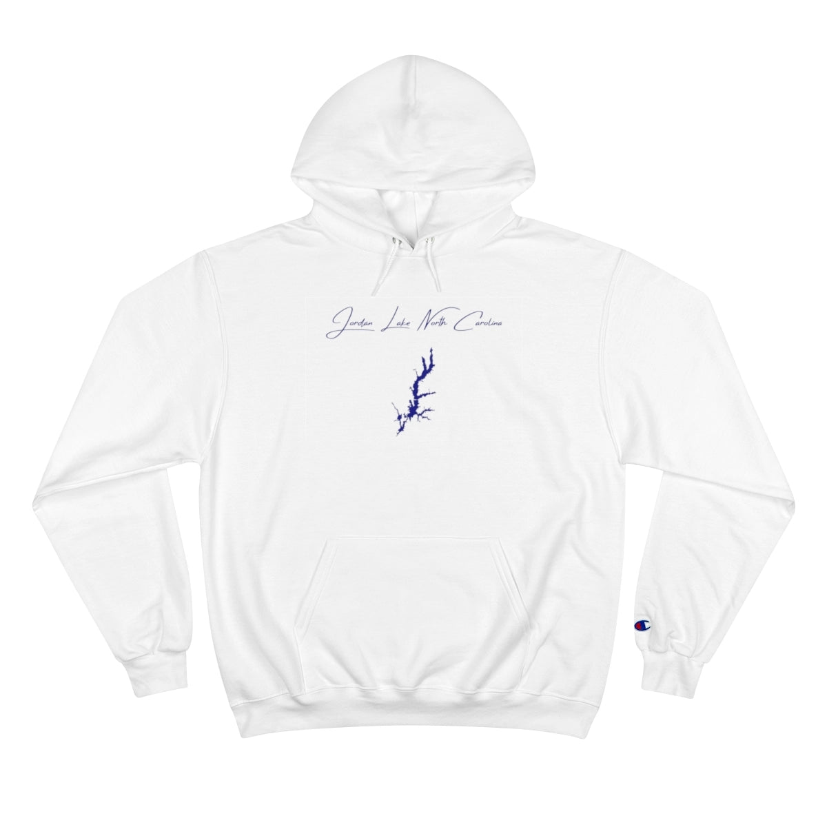 North  Carolina  Jordan  Lake  Hoodie  front  position  view  from  front  white.webp