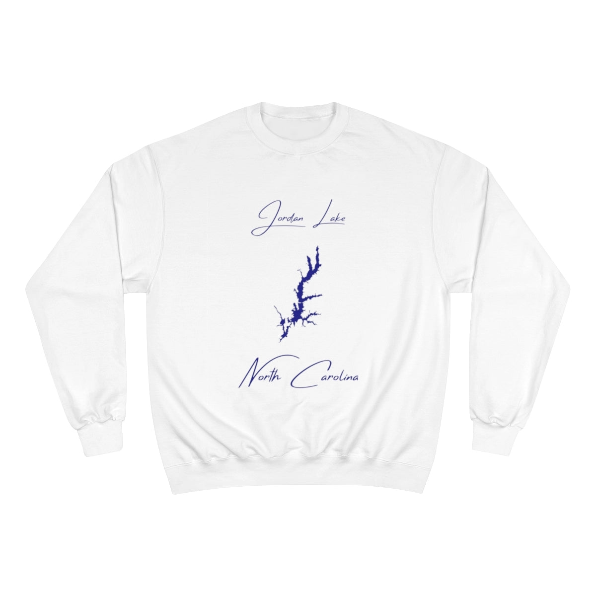 North  Carolina  Jordan  Lake  Sweatshirt  front  position  view  from  front  white.webp