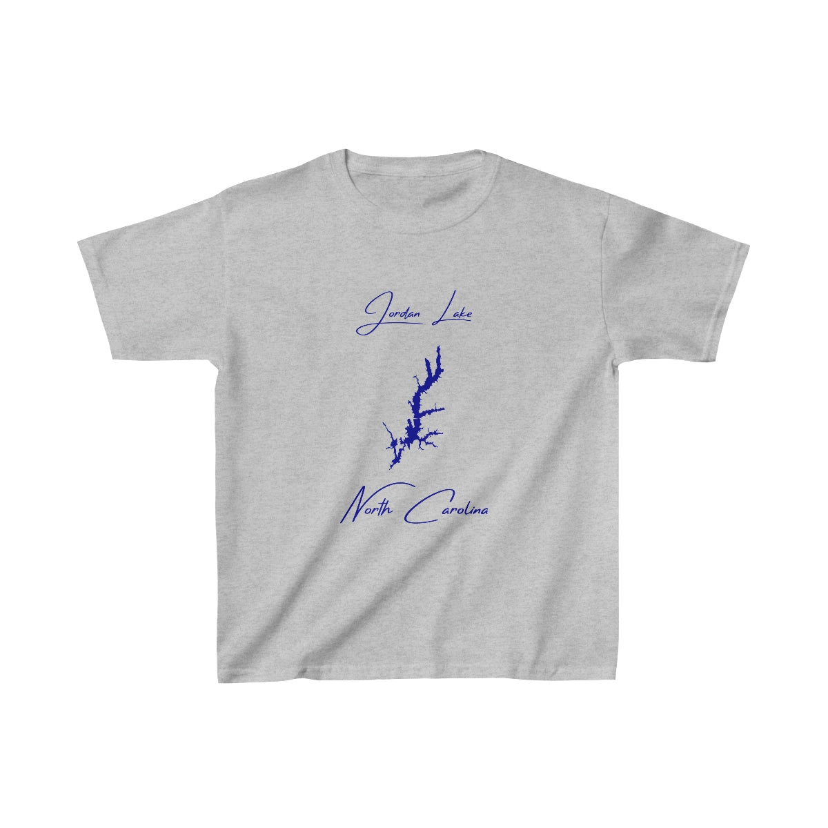 North  Carolina  Jordan  Lake  Youth  T-shirt  front  position  view  from  front  sport  grey.webp