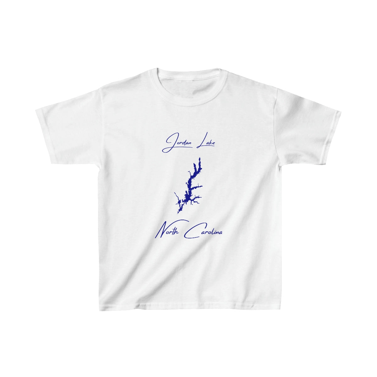 North  Carolina  Jordan  Lake  Youth  T-shirt  front  position  view  from  front  white.webp