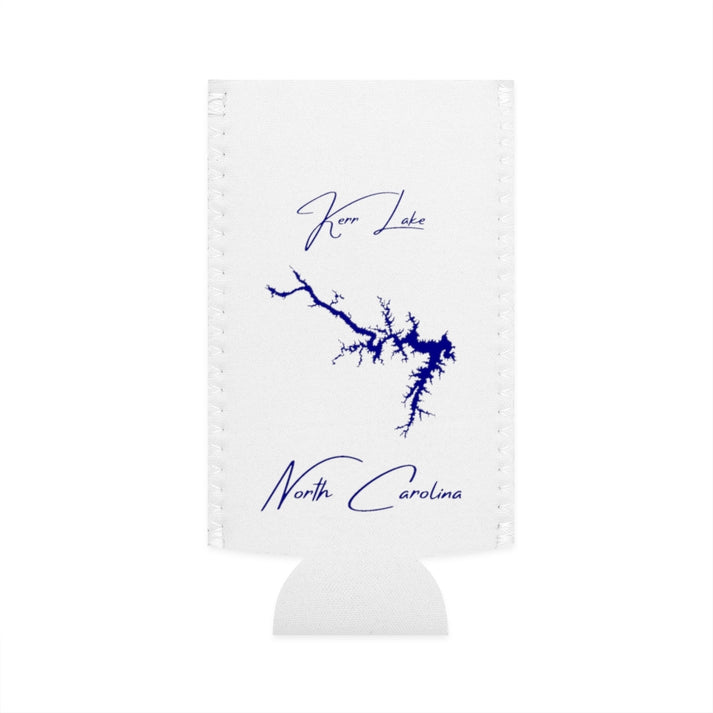 North  Carolina  Kerr  Lake  Slim  Can  Koozie  front  position  view  from  flat-front  white.webp
