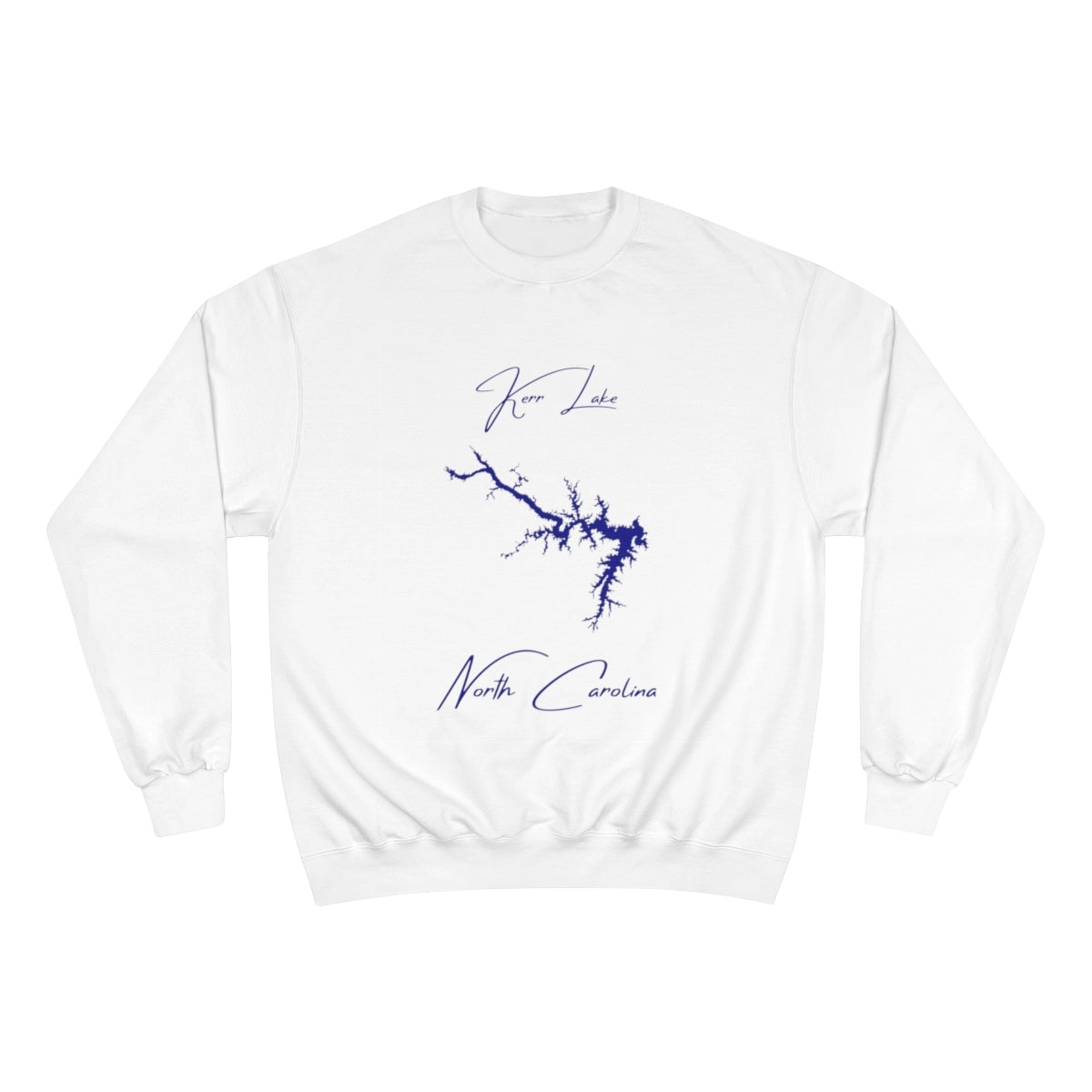 North  Carolina  Kerr  Lake  Sweatshirt  front  position  view  from  front  white.webp