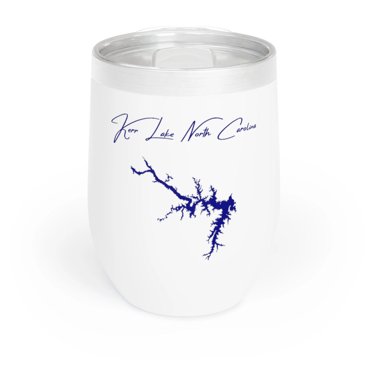 North  Carolina  Kerr  Lake  Wine  Tumbler  front  position  view  from  front  white.webp