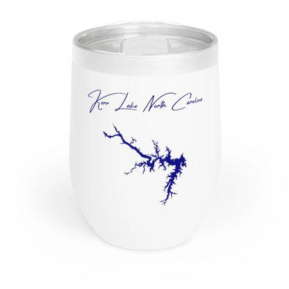 North  Carolina  Kerr  Lake  Wine  Tumbler  front  position  view  from  front  white.webp