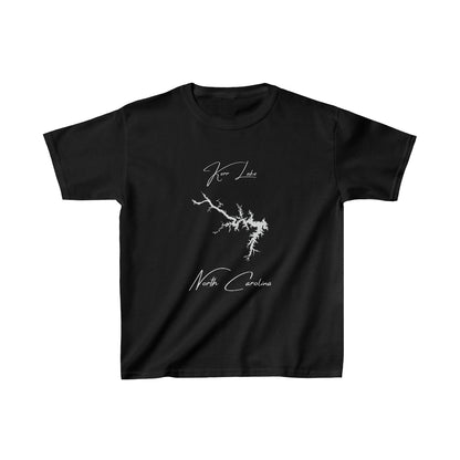 North  Carolina  Kerr  Lake  Youth  T-shirt  front  position  view  from  front  black.webp