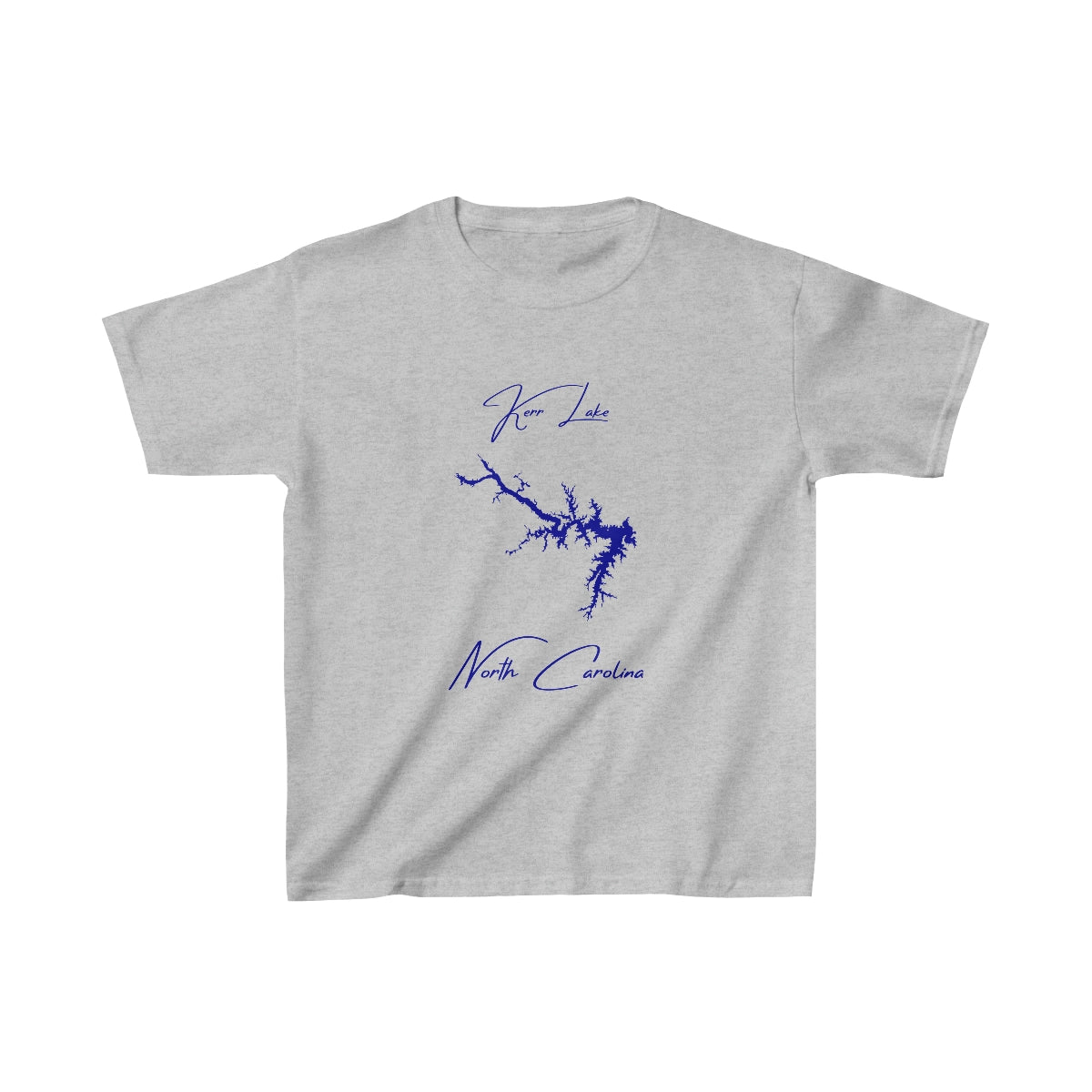 North  Carolina  Kerr  Lake  Youth  T-shirt  front  position  view  from  front  sport  grey.webp
