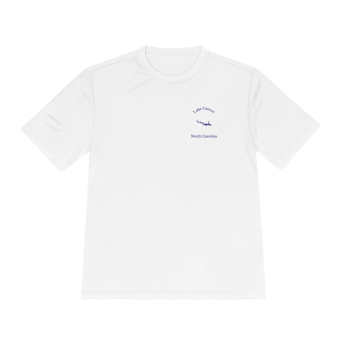 North  Carolina  Lake  Gaston  Moisture  Wicking  Tee  front  position  view  from  front  white.webp