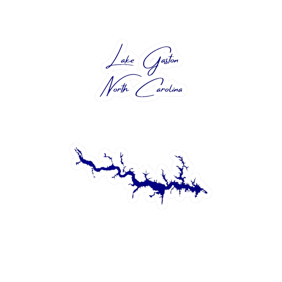 North  Carolina  Lake  Gaston  Vinyl  Decal  other  position  view  from  front  4  x  6.webp