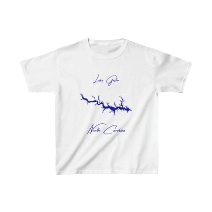 North  Carolina  Lake  Gaston  Youth  T-shirt  front  position  view  from  front  white.webp