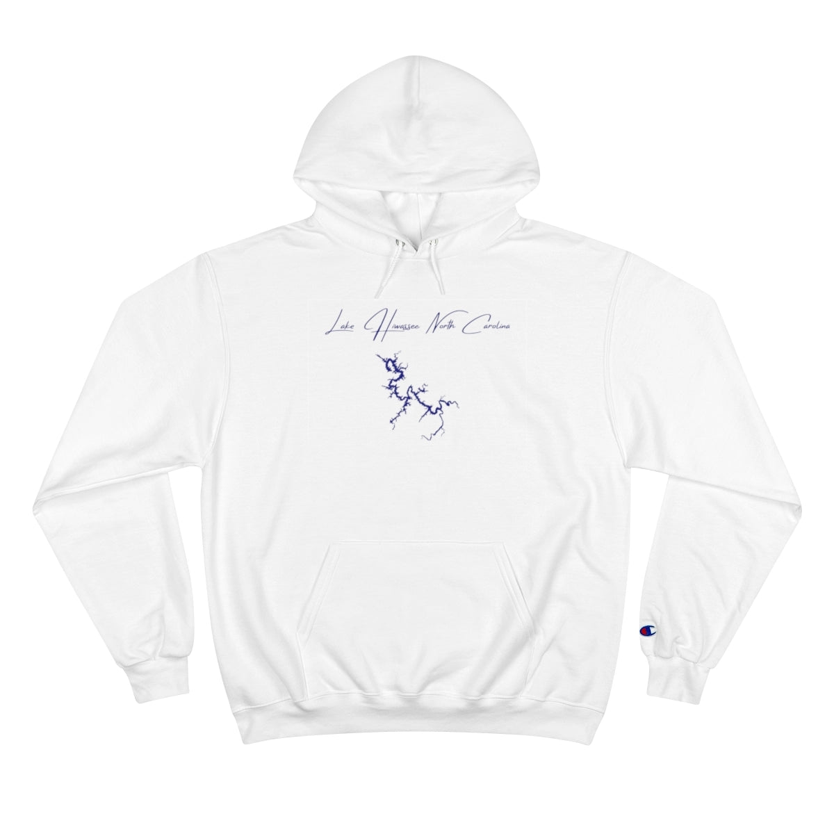 North  Carolina  Lake  Hiwassee  Hoodie  front  position  view  from  front  white.webp