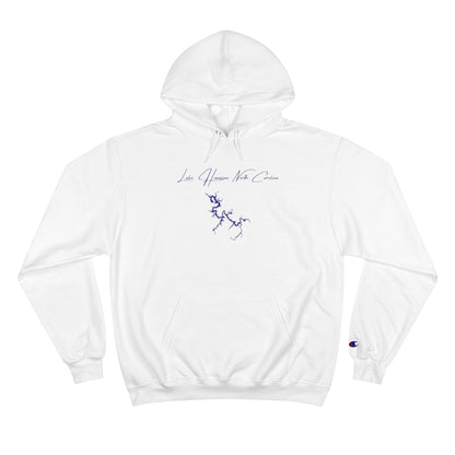 North  Carolina  Lake  Hiwassee  Hoodie  front  position  view  from  front  white.webp