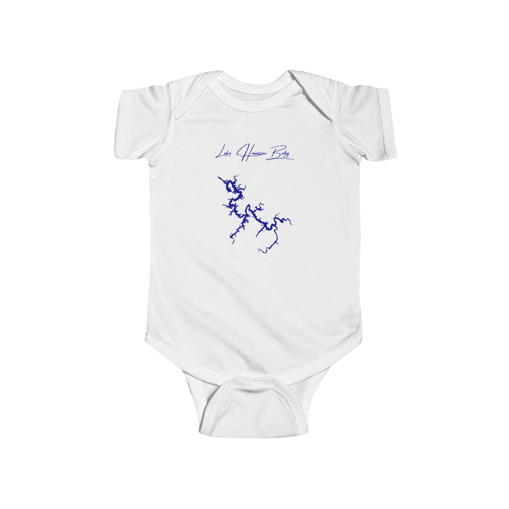 North  Carolina  Lake  Hiwassee  Onesie  front  position  view  from  front  white.webp