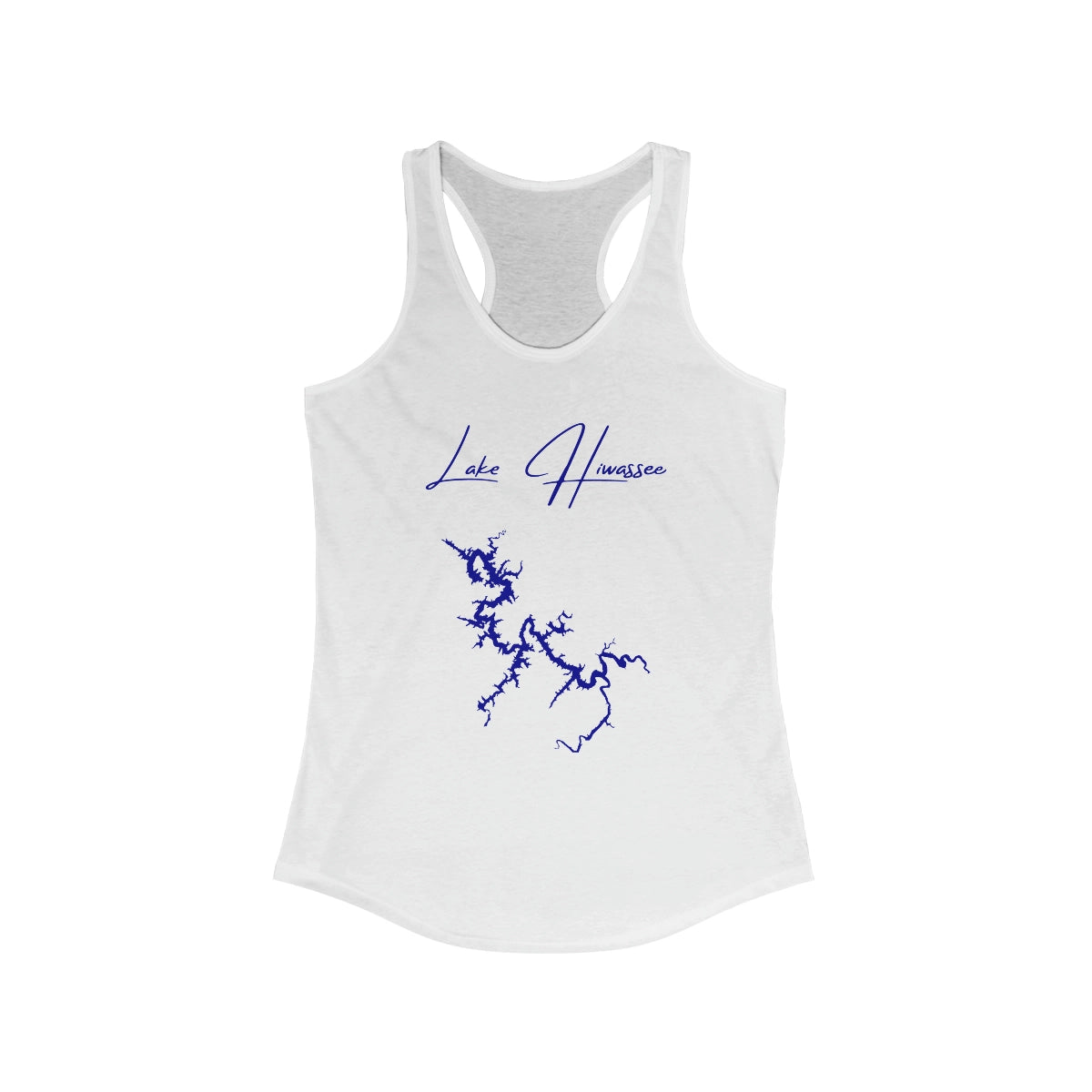 North  Carolina  Lake  Hiwassee  Racerback-Tank  front  position  view  from  front  solid  white.webp