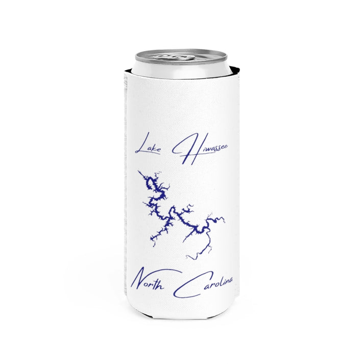 North  Carolina  Lake  Hiwassee  Slim  Can  Koozie  front  position  view  from  front  white.webp