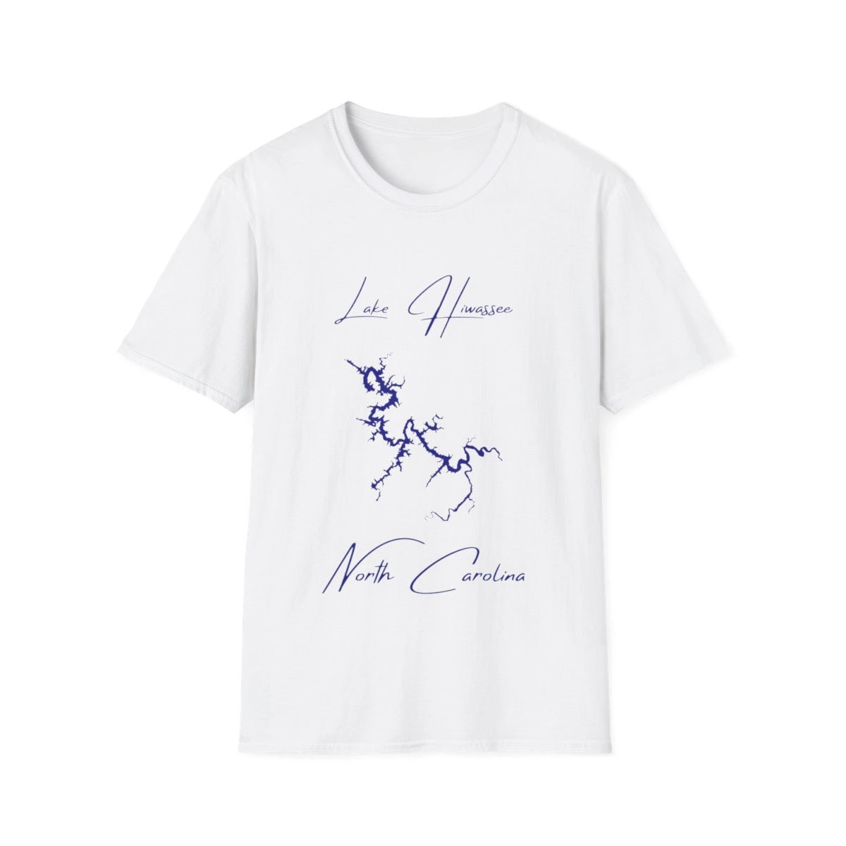 North  Carolina  Lake  Hiwassee  T-shirt  front  position  view  from  front  white.webp