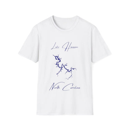 North  Carolina  Lake  Hiwassee  T-shirt  front  position  view  from  front  white.webp