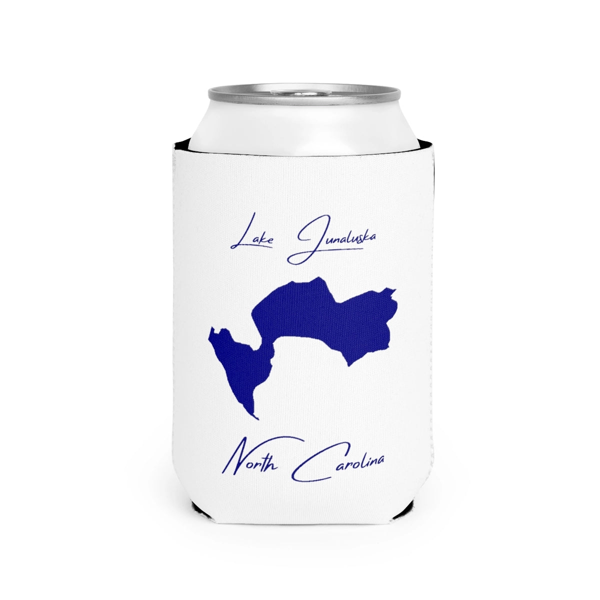 North  Carolina  Lake  Junaluska  Can  Koozie  front  position  view  from  front-2  white.webp