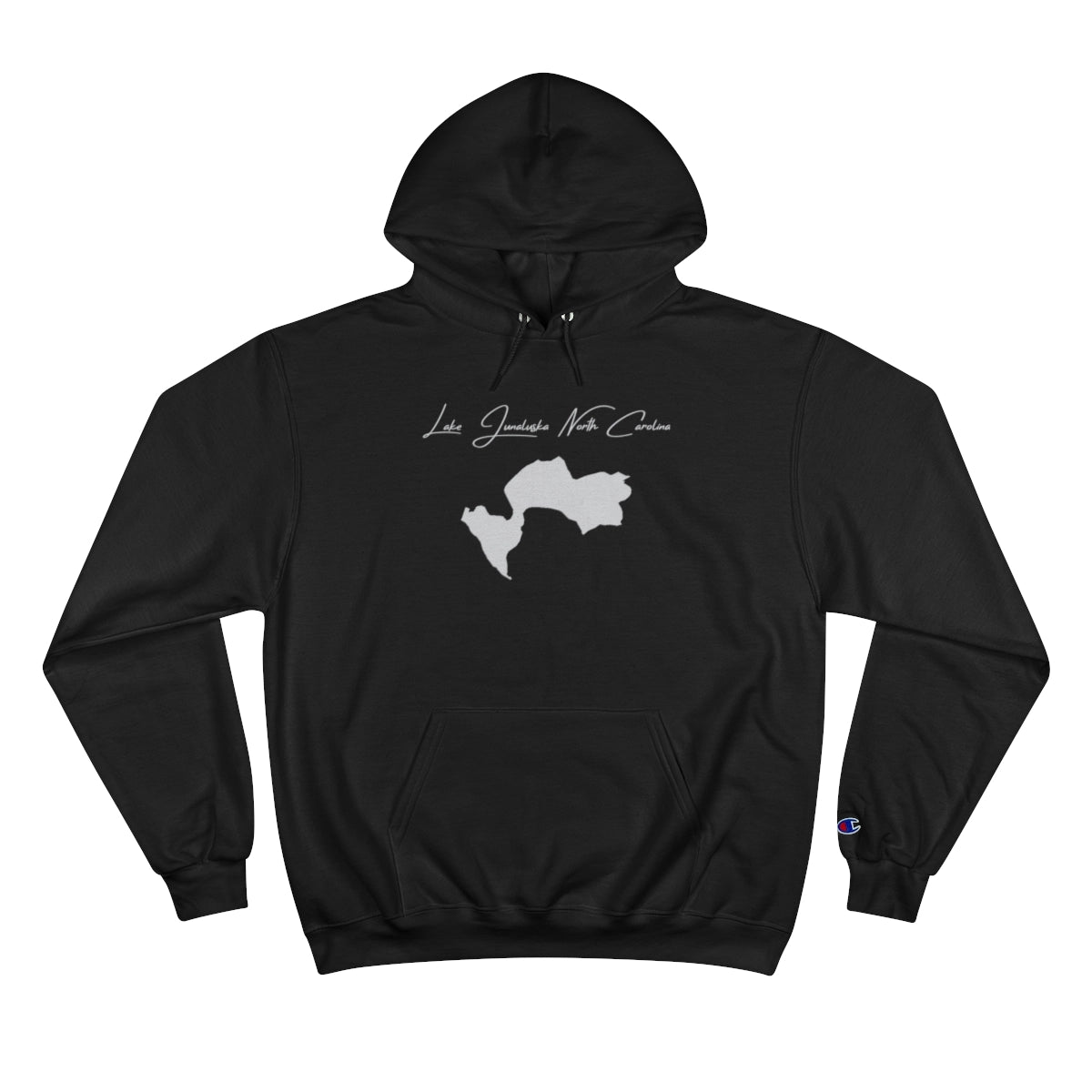 North  Carolina  Lake  Junaluska  Hoodie  front  position  view  from  front  black.webp
