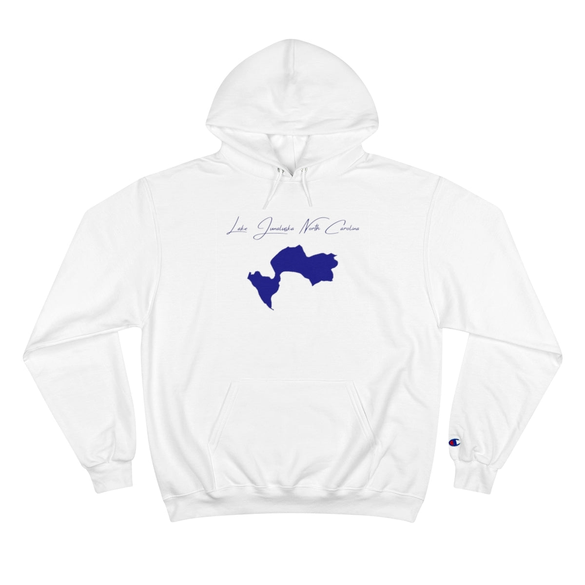 North  Carolina  Lake  Junaluska  Hoodie  front  position  view  from  front  white.webp