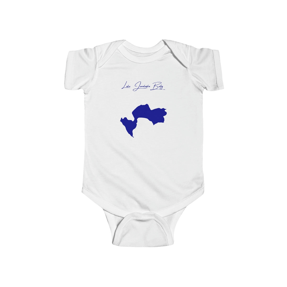 North  Carolina  Lake  Junaluska  Onesie  front  position  view  from  front  white.webp