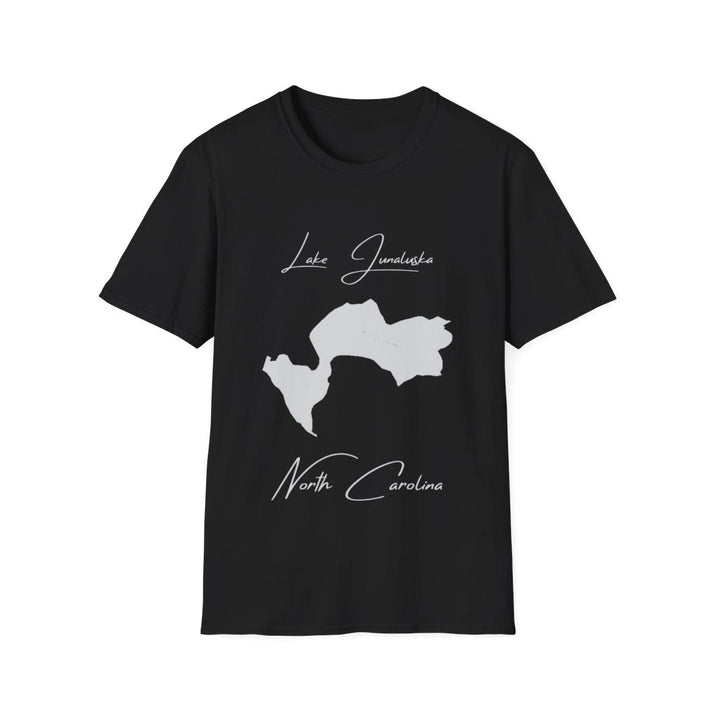 North  Carolina  Lake  Junaluska  T-shirt  front  position  view  from  front  black.webp