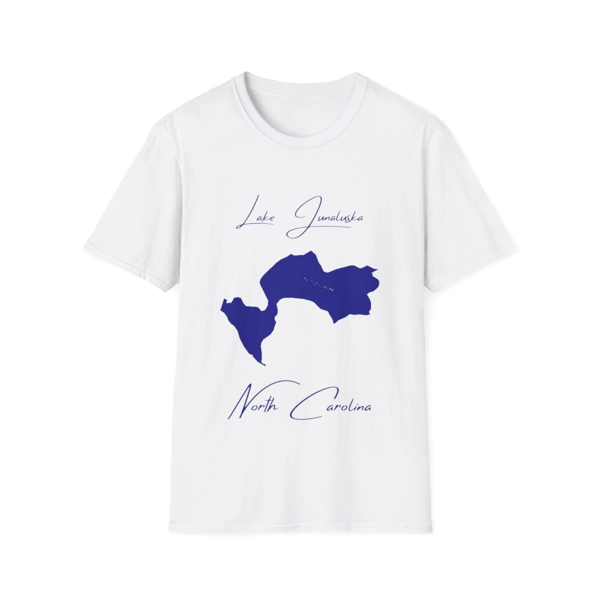 North  Carolina  Lake  Junaluska  T-shirt  front  position  view  from  front  white.webp