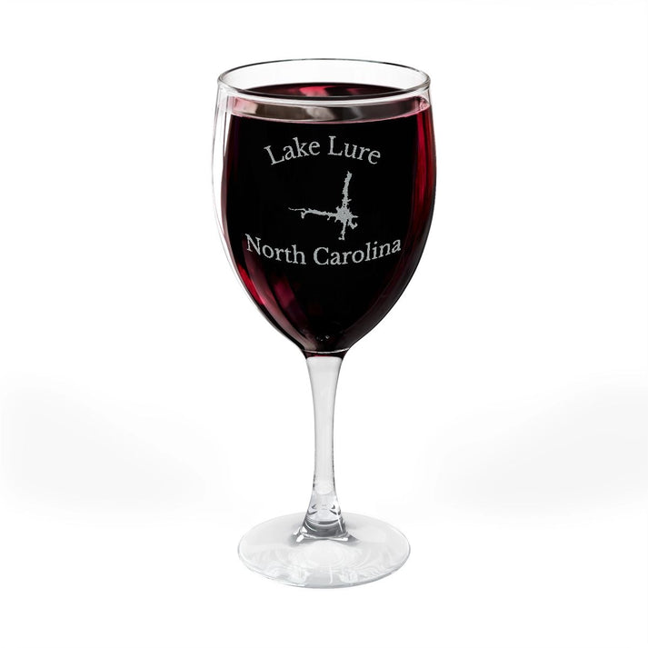 North  Carolina  Lake  Lure  Engraved  Wine  Glass  other  position  view  from  front-full  10.5oz.webp