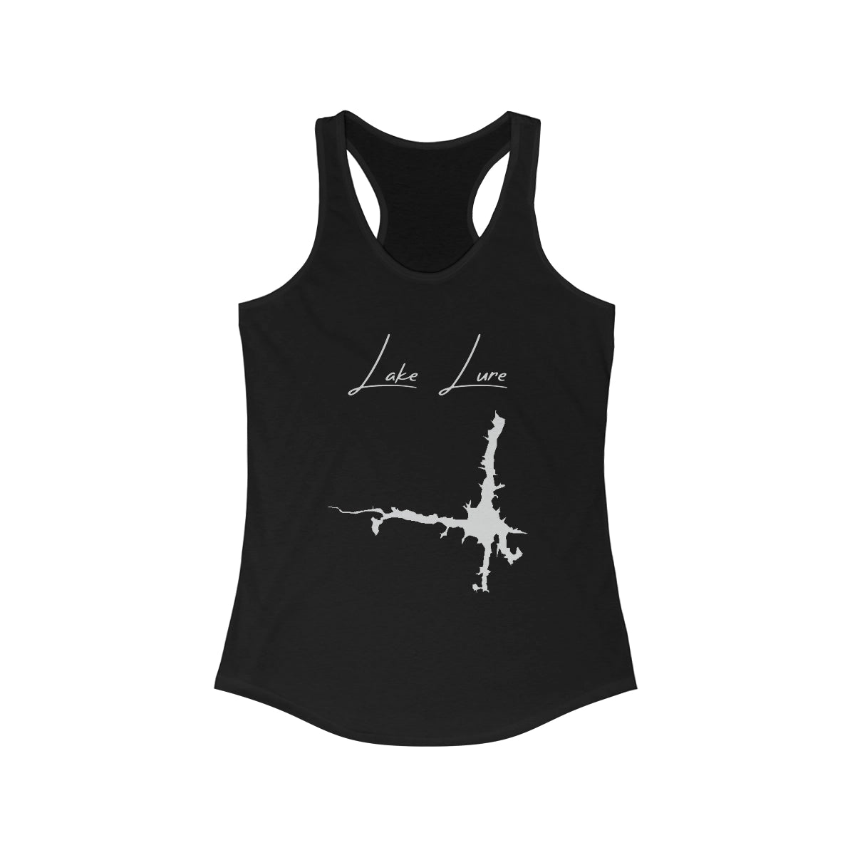 North  Carolina  Lake  Lure  Racerback-Tank  front  position  view  from  front  solid  black.webp