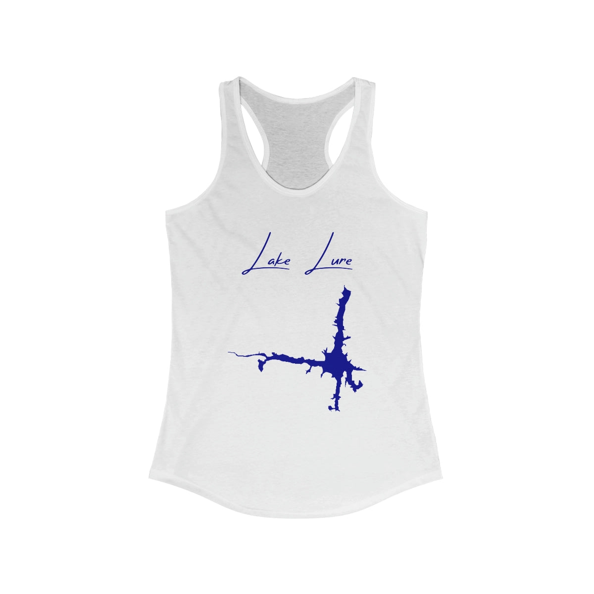North  Carolina  Lake  Lure  Racerback-Tank  front  position  view  from  front  solid  white.webp