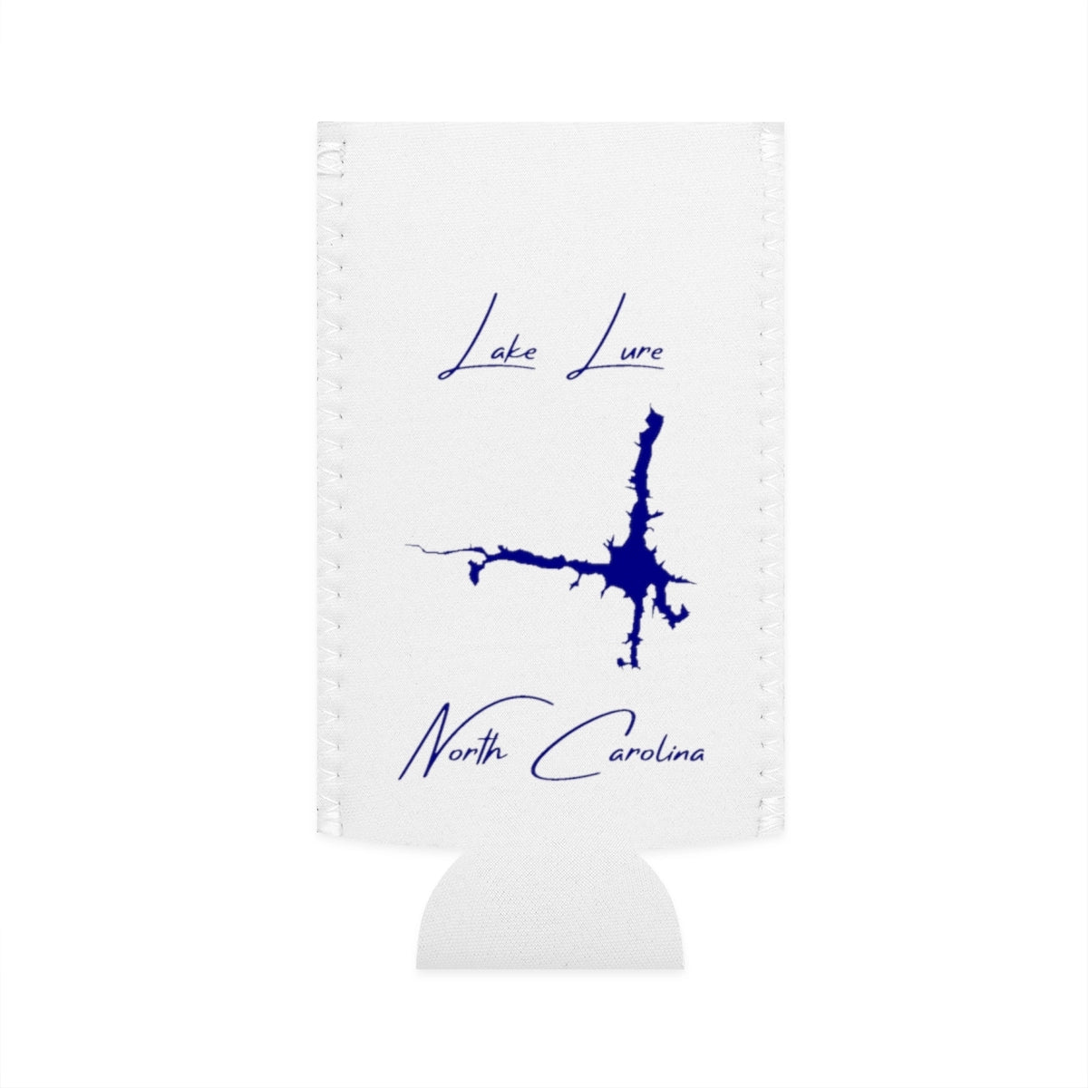 North  Carolina  Lake  Lure  Slim  Can  Koozie  front  position  view  from  flat-front  white.webp