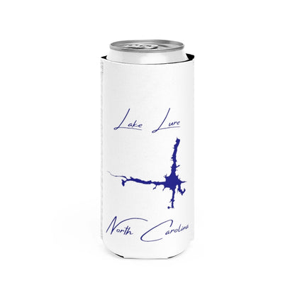 North  Carolina  Lake  Lure  Slim  Can  Koozie  front  position  view  from  front  white.webp