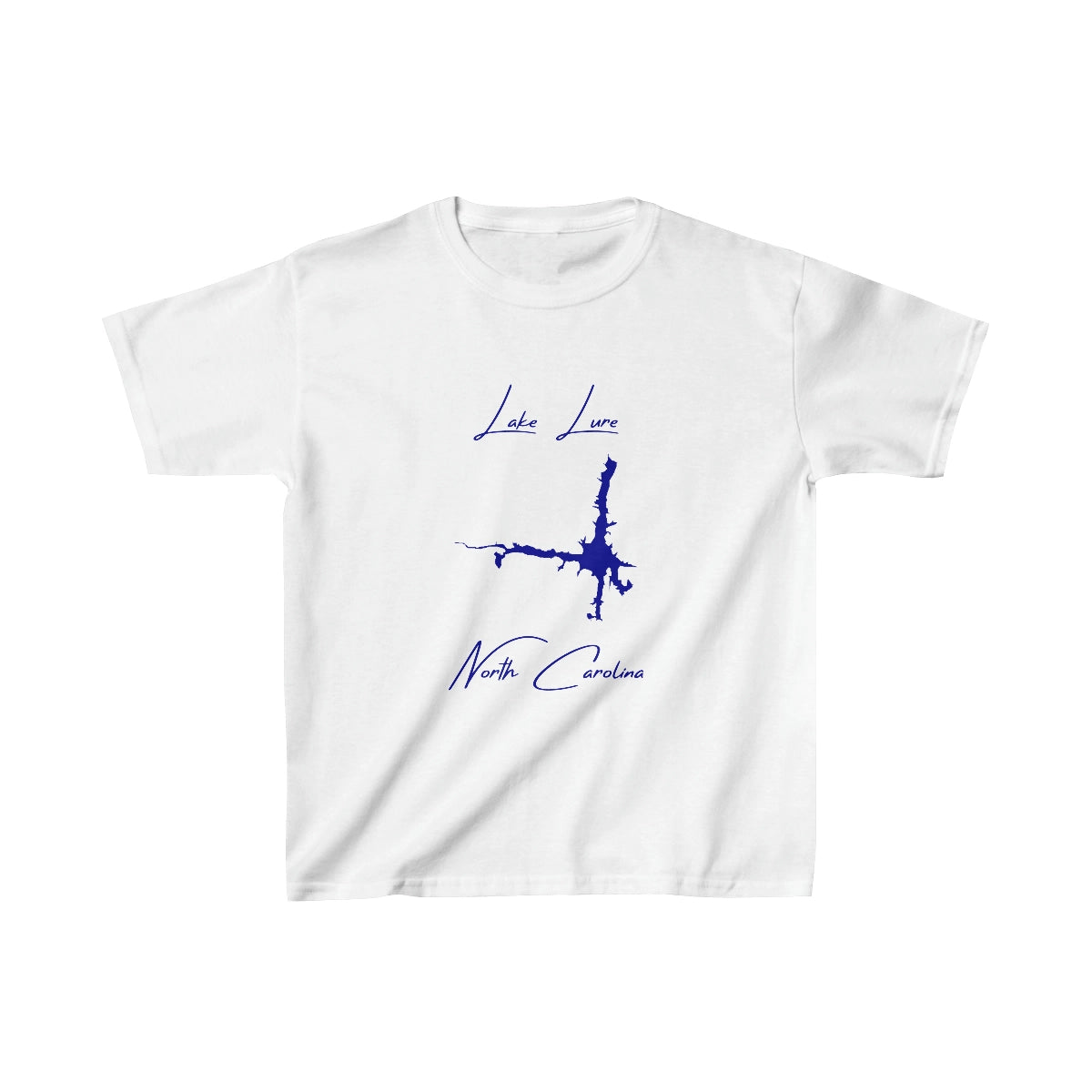 North  Carolina  Lake  Lure  Youth  T-shirt  front  position  view  from  front  white.webp
