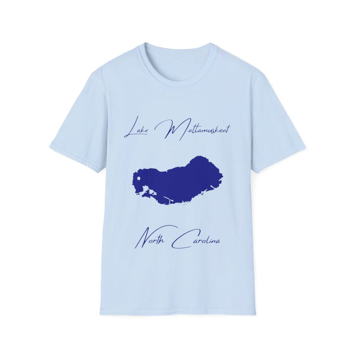 North  Carolina  Lake  Mattamuskeet  T-shirt  front  position  view  from  front  light  blue.webp