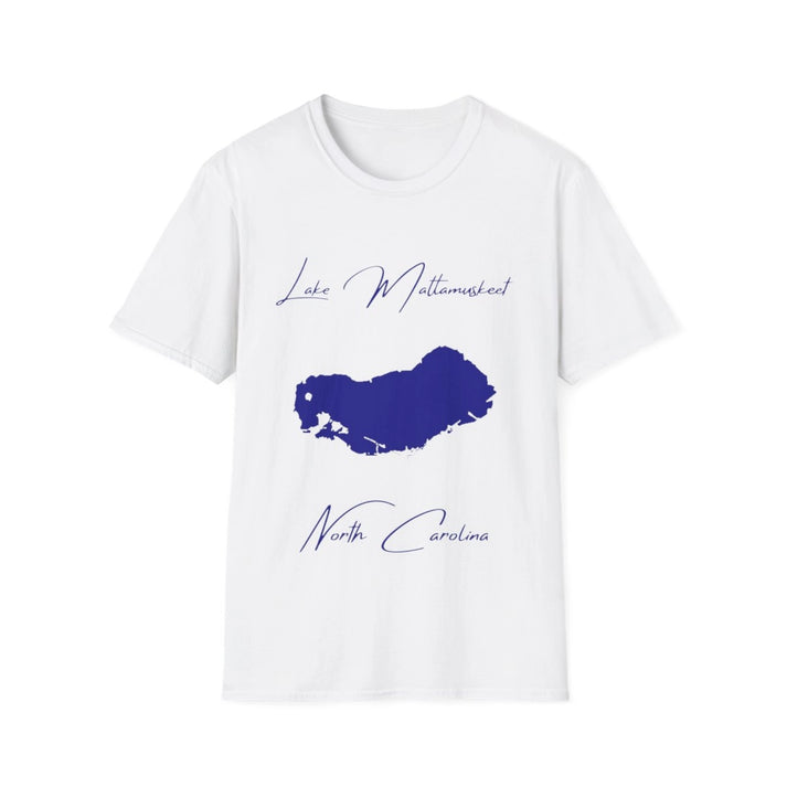 North  Carolina  Lake  Mattamuskeet  T-shirt  front  position  view  from  front  white.webp