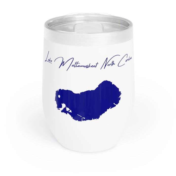 North  Carolina  Lake  Mattamuskeet  Wine  Tumbler  front  position  view  from  front  white.webp