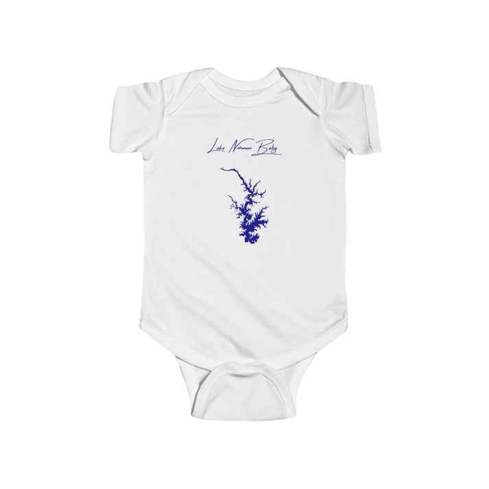 North  Carolina  Lake  Norman  Onesie  front  position  view  from  front  white.webp
