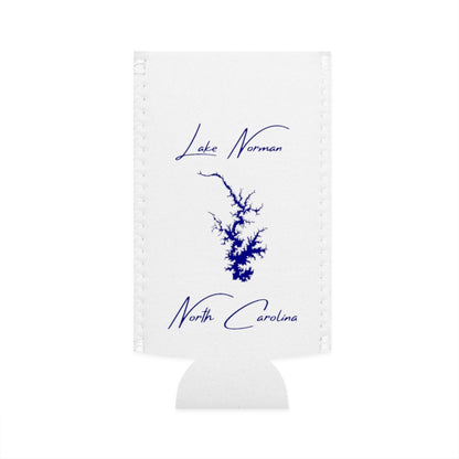 North  Carolina  Lake  Norman  Slim  Can  Koozie  front  position  view  from  flat-front  white.webp