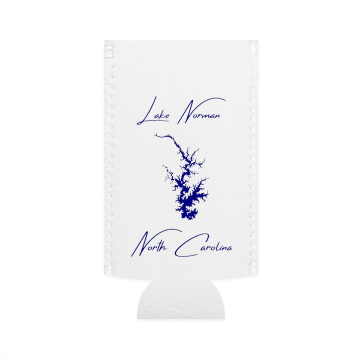 North  Carolina  Lake  Norman  Slim  Can  Koozie  front  position  view  from  flat-front  white.webp