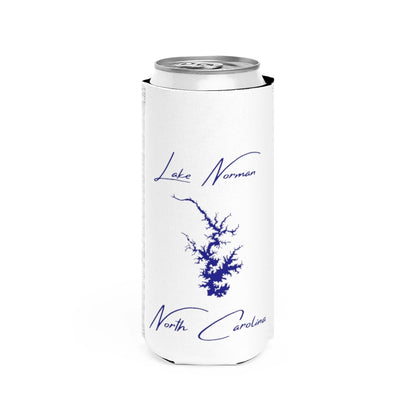 North  Carolina  Lake  Norman  Slim  Can  Koozie  front  position  view  from  front  white.webp