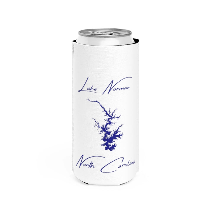 North  Carolina  Lake  Norman  Slim  Can  Koozie  front  position  view  from  front  white.webp