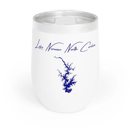 North  Carolina  Lake  Norman  Wine  Tumbler  front  position  view  from  front  white.webp