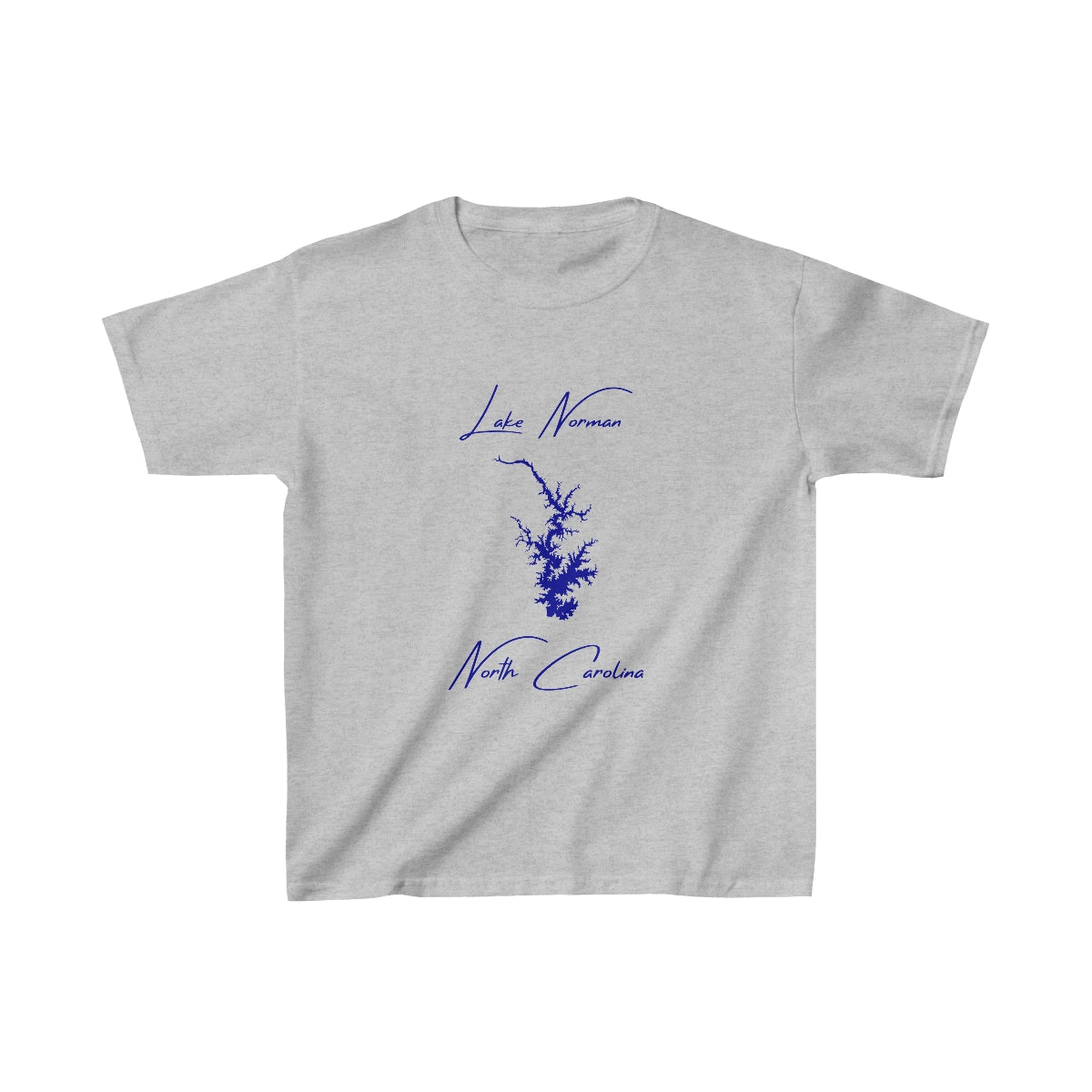 North  Carolina  Lake  Norman  Youth  T-shirt  front  position  view  from  front  sport  grey.webp