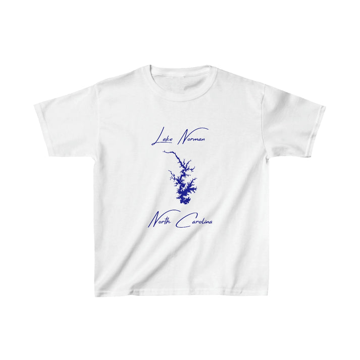 North  Carolina  Lake  Norman  Youth  T-shirt  front  position  view  from  front  white.webp
