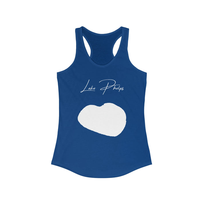 North  Carolina  Lake  Phelps  Racerback-Tank  front  position  view  from  front  solid  royal.webp