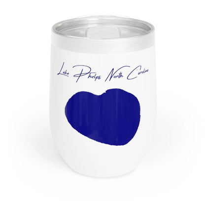 North  Carolina  Lake  Phelps  Wine  Tumbler  front  position  view  from  front  white.webp