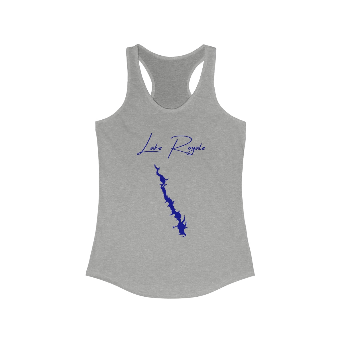 North  Carolina  Lake  Royale  Racerback-Tank  front  position  view  from  front  heather  grey.webp